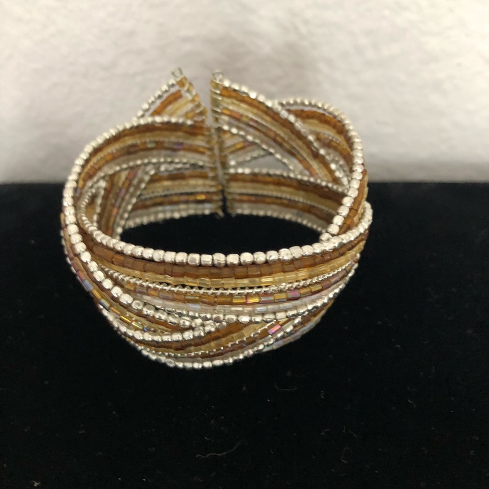 Beaded cuff bracelet